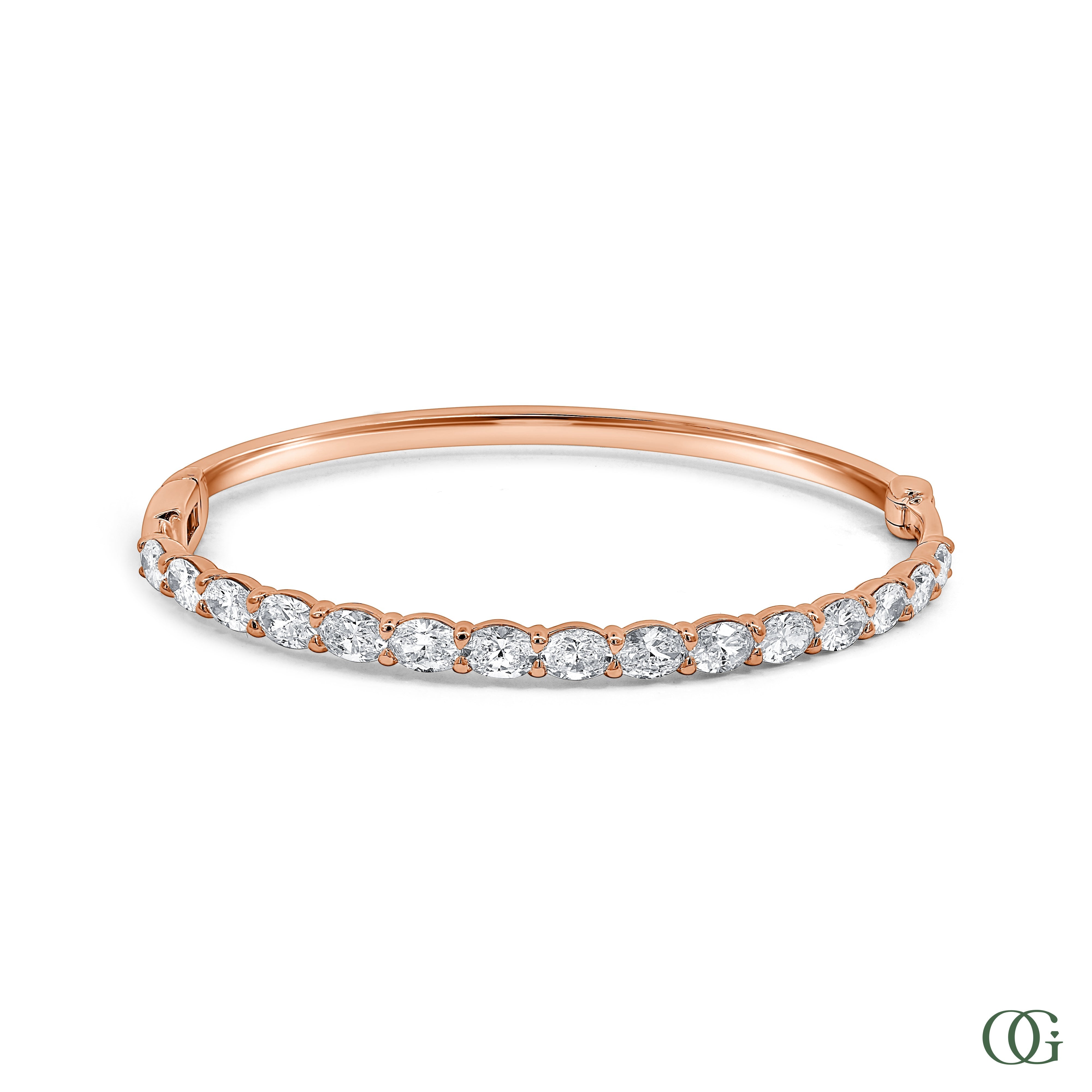 Emerald Cut Diamond Bangle 5 CTW
