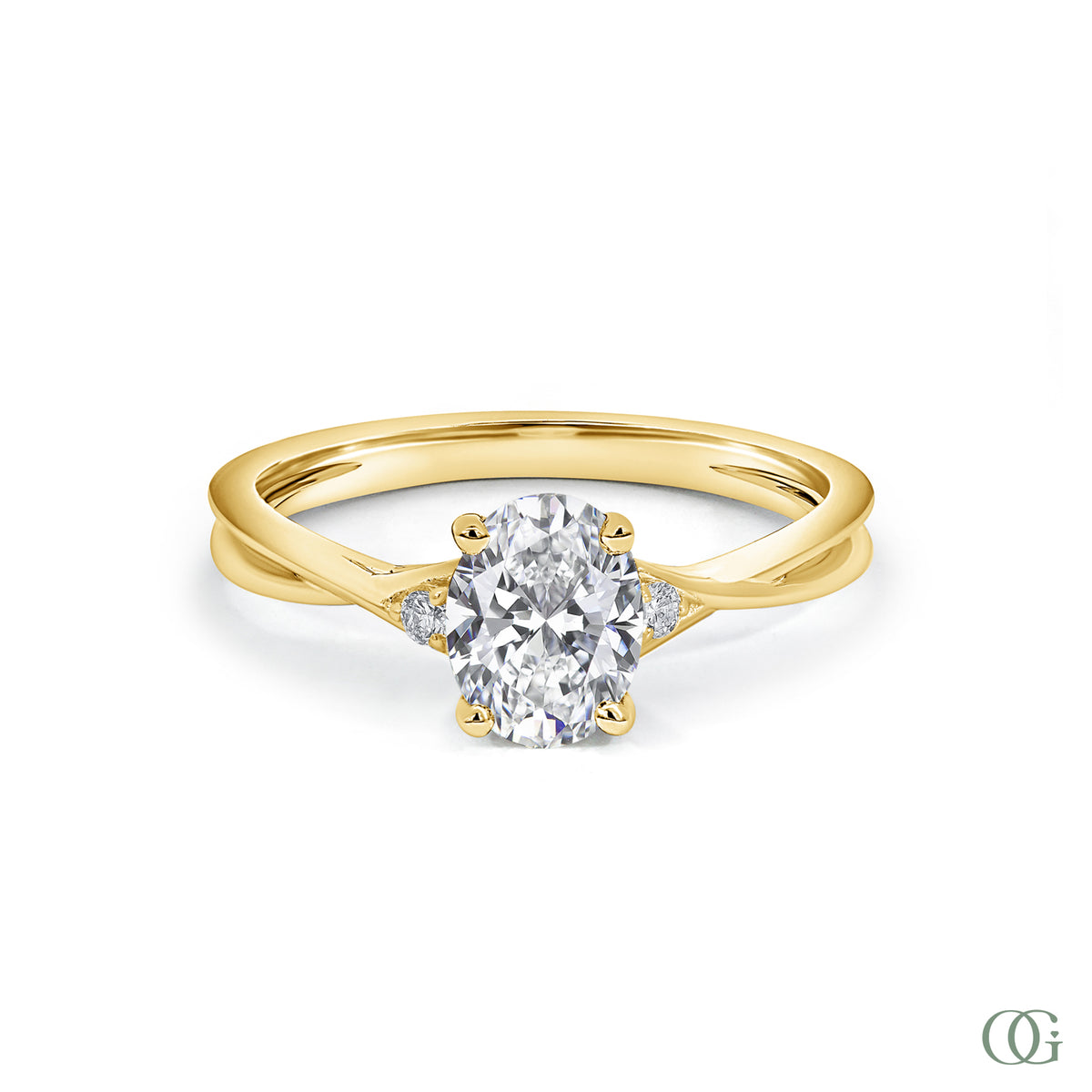 Dainty Petite Shining Lab Grown Diamond Engagement Ring (1.1 CTW)