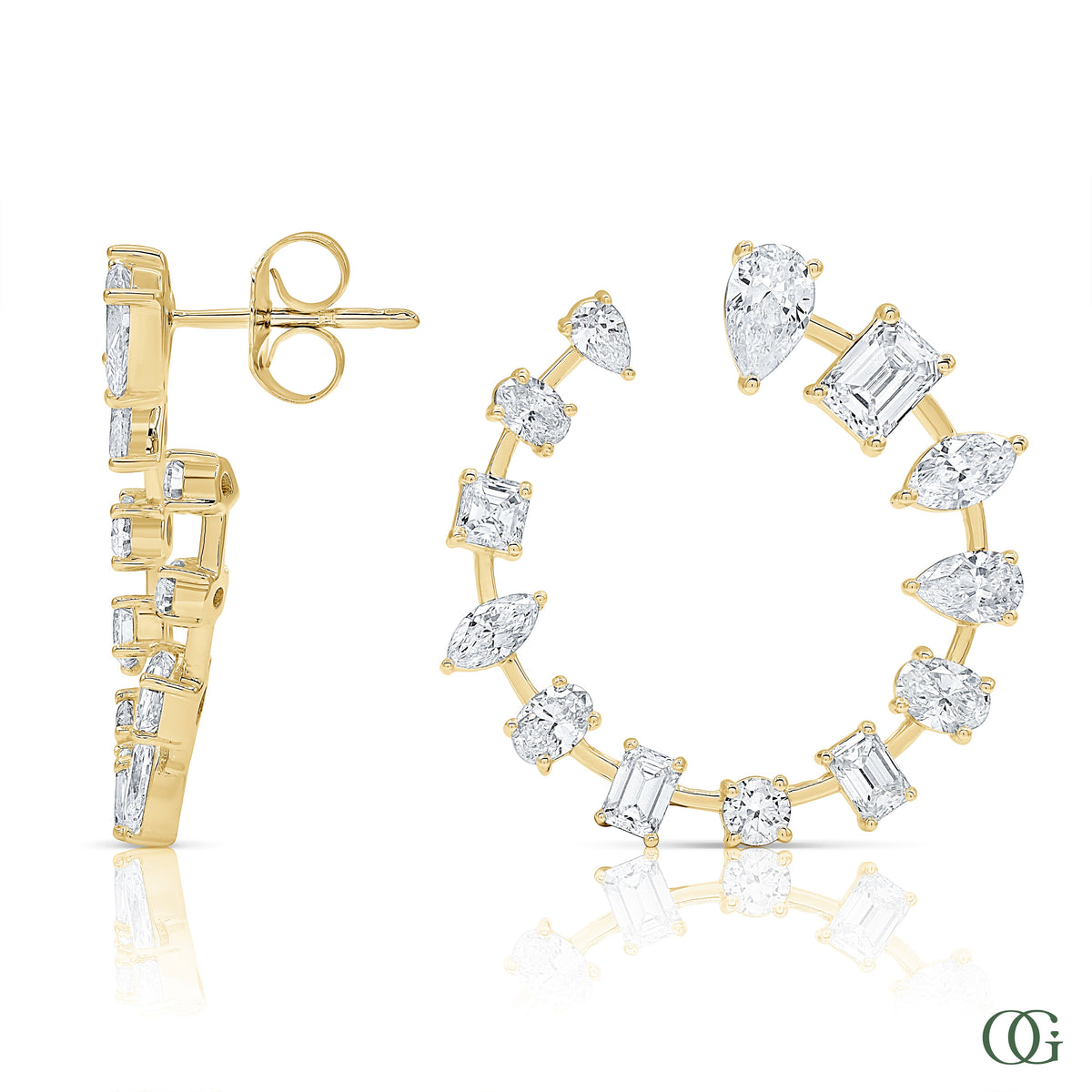 Sparkling Lab Grown Hoop Earrings (2.5 CTW)