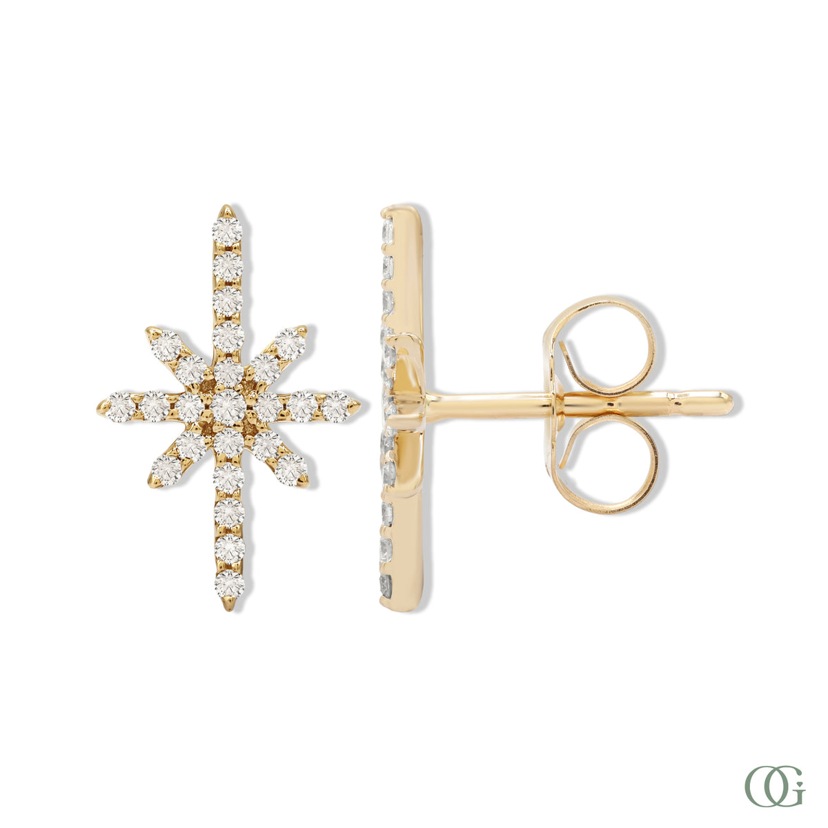 Diamond Starburst Stud Earrings | 0.20 CTW