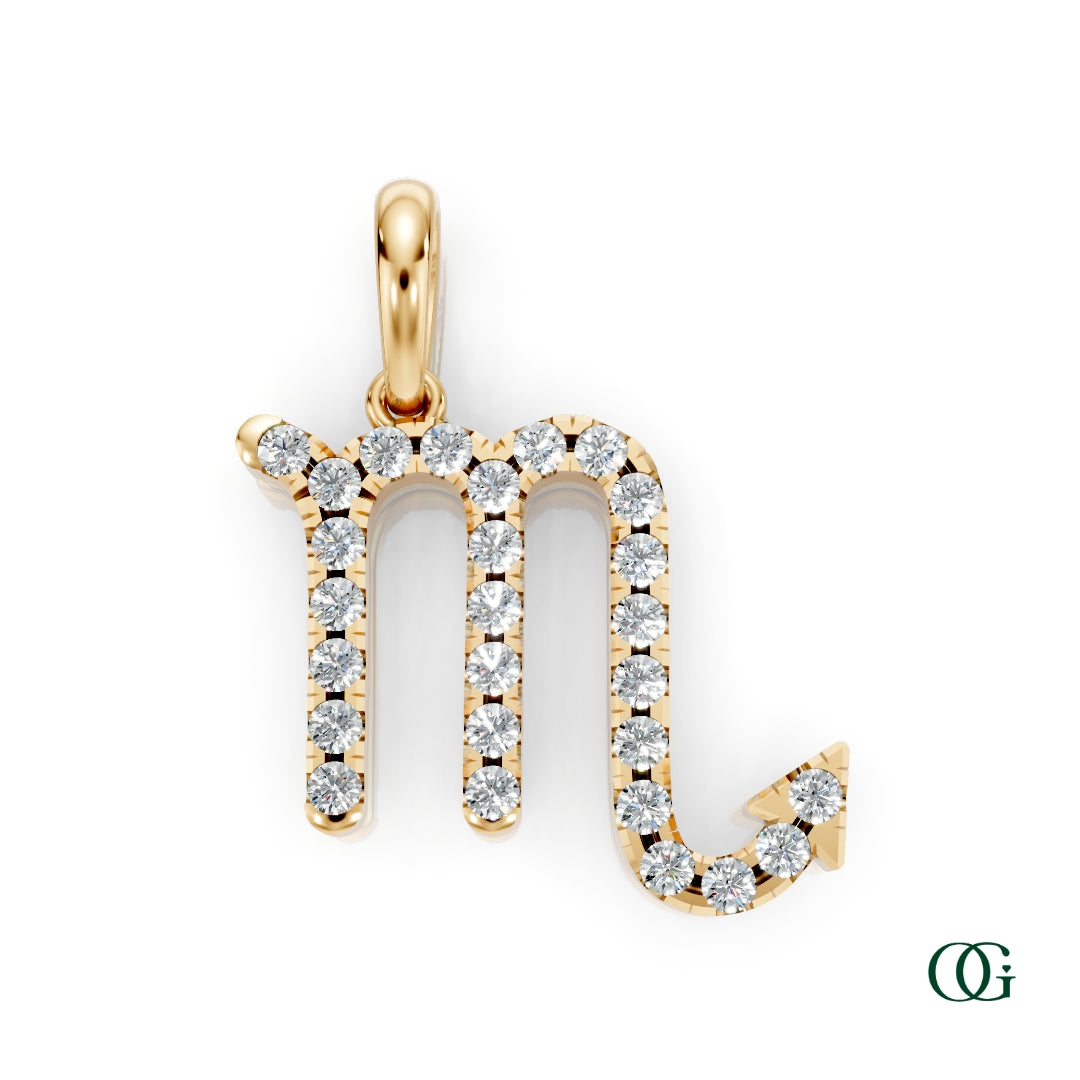 Scorpio Pavé Diamond Zodiac Pendant