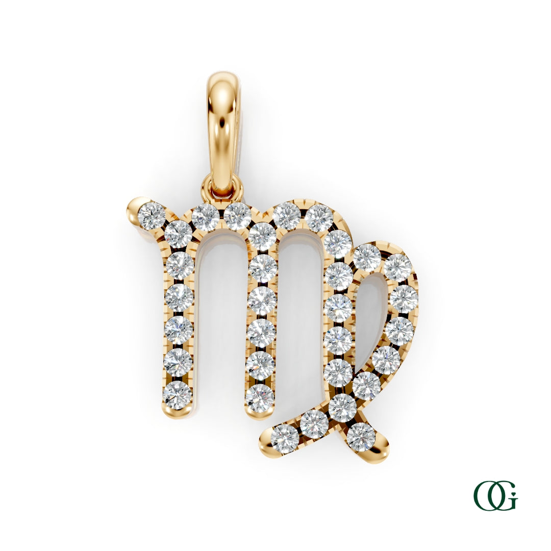 Virgo Pavé Diamond Zodiac Pendant
