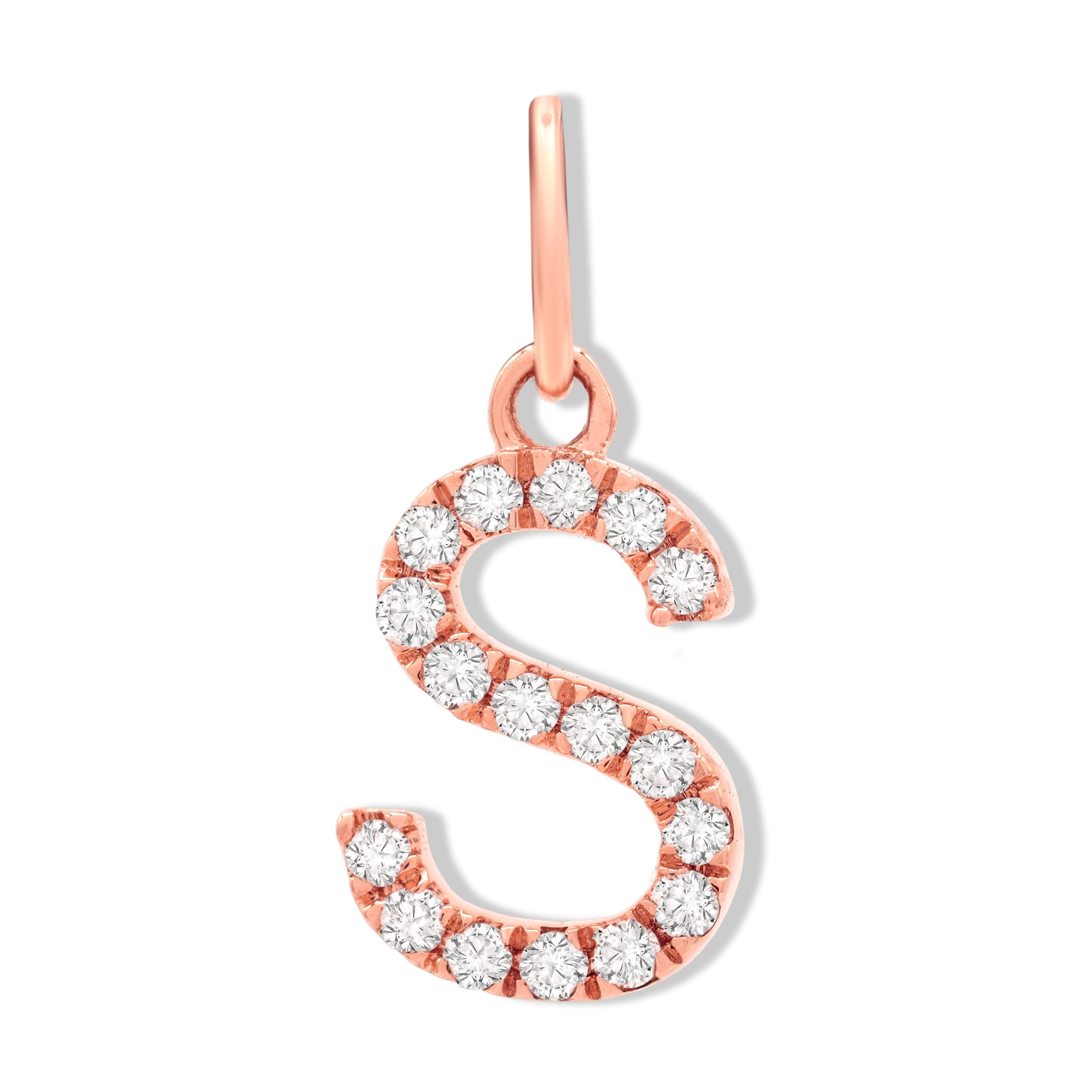 Lab Grown Diamond Letter Pendant - S