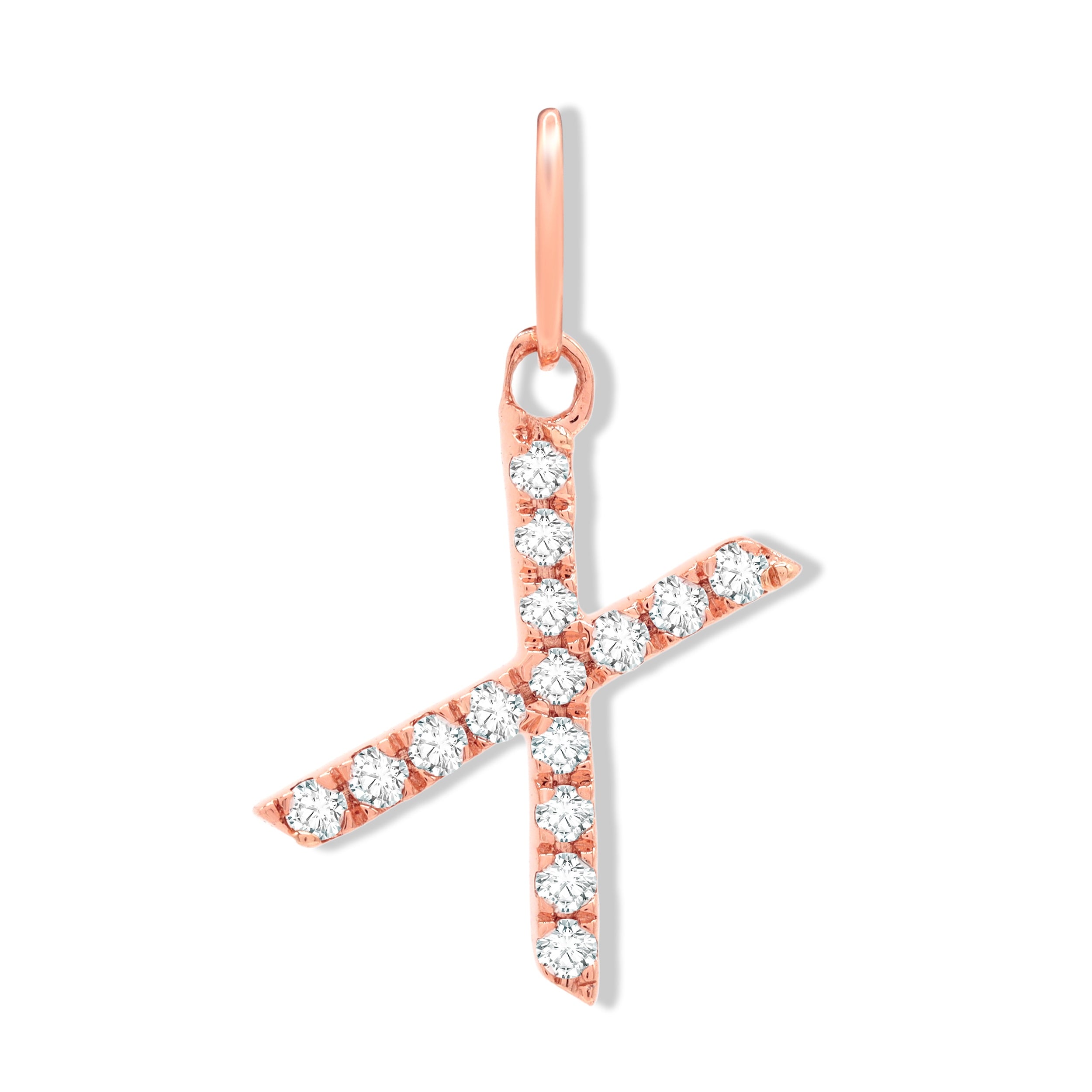 Lab Grown Diamond Letter Pendant - X
