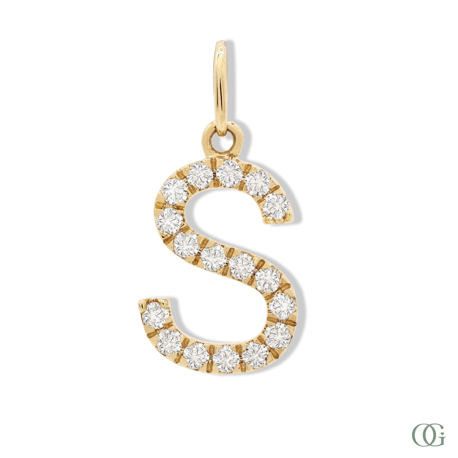 Lab Grown Diamond Letter Pendant - S