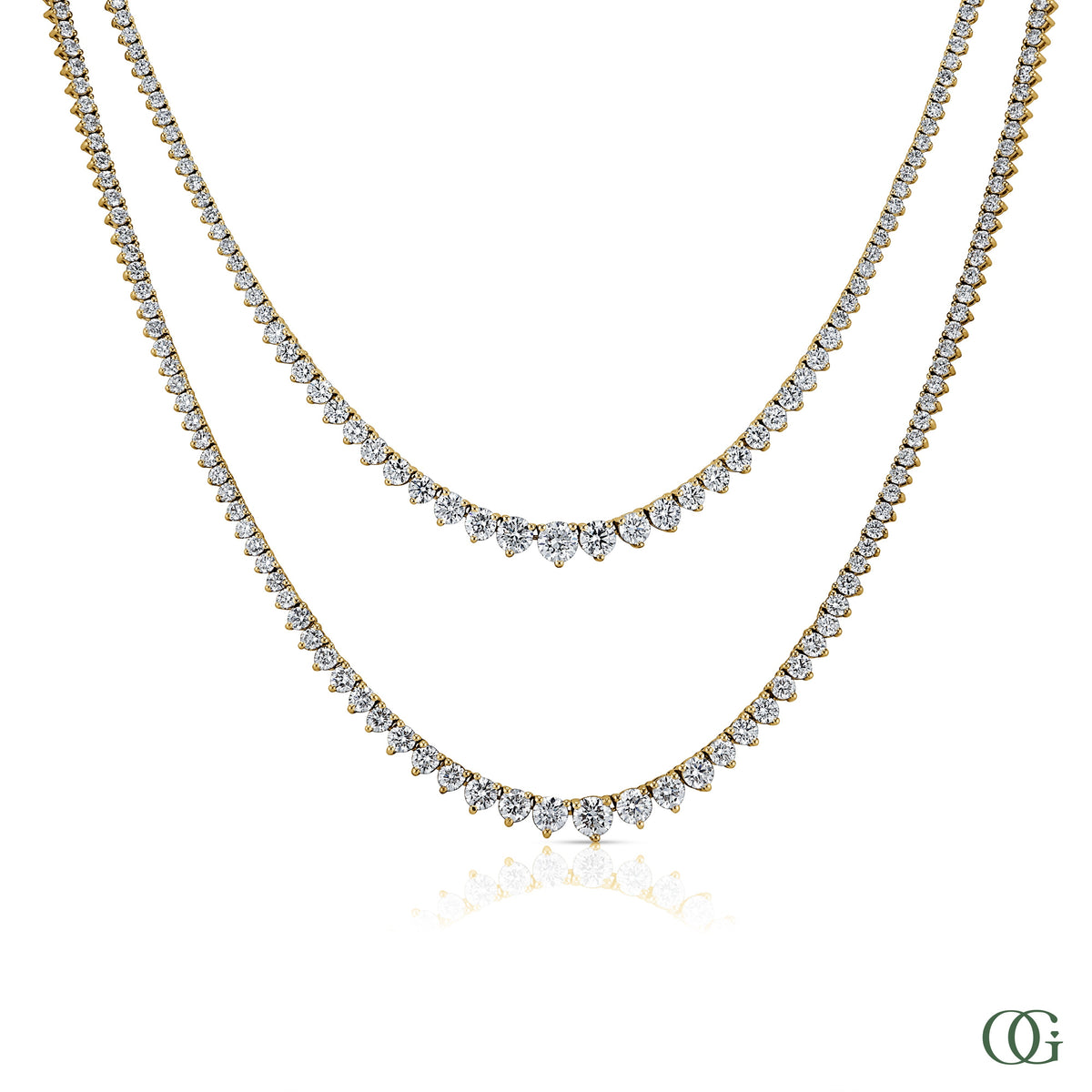 Graduated Diamond Tennis Necklace | 8 CTW