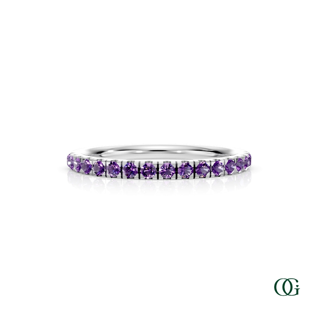 Personalized Birthstone Band Ring