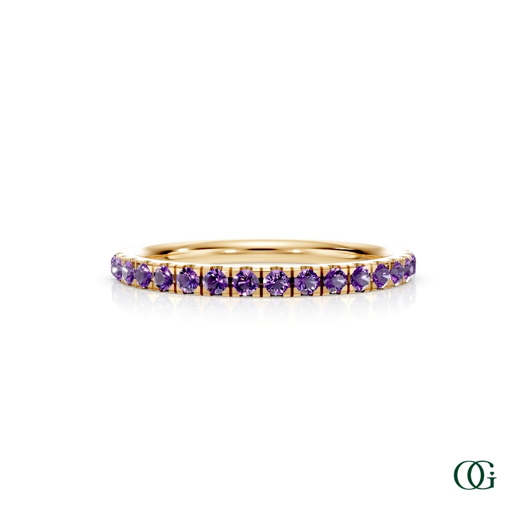 Personalized Birthstone Band Ring