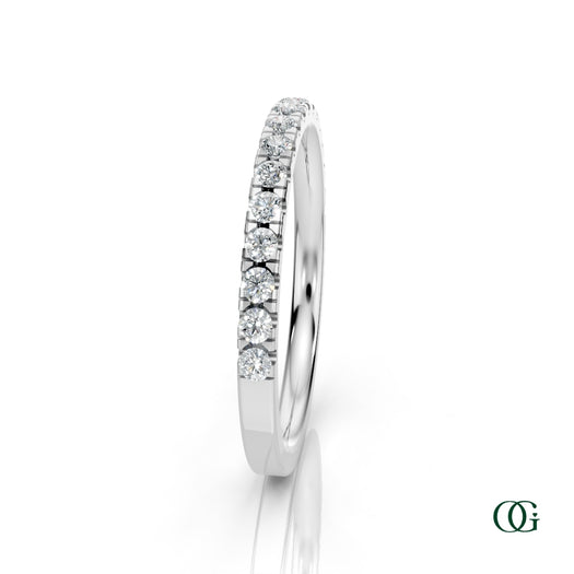 W|Personalized Diamond Birthstone Band Ringin White Gold