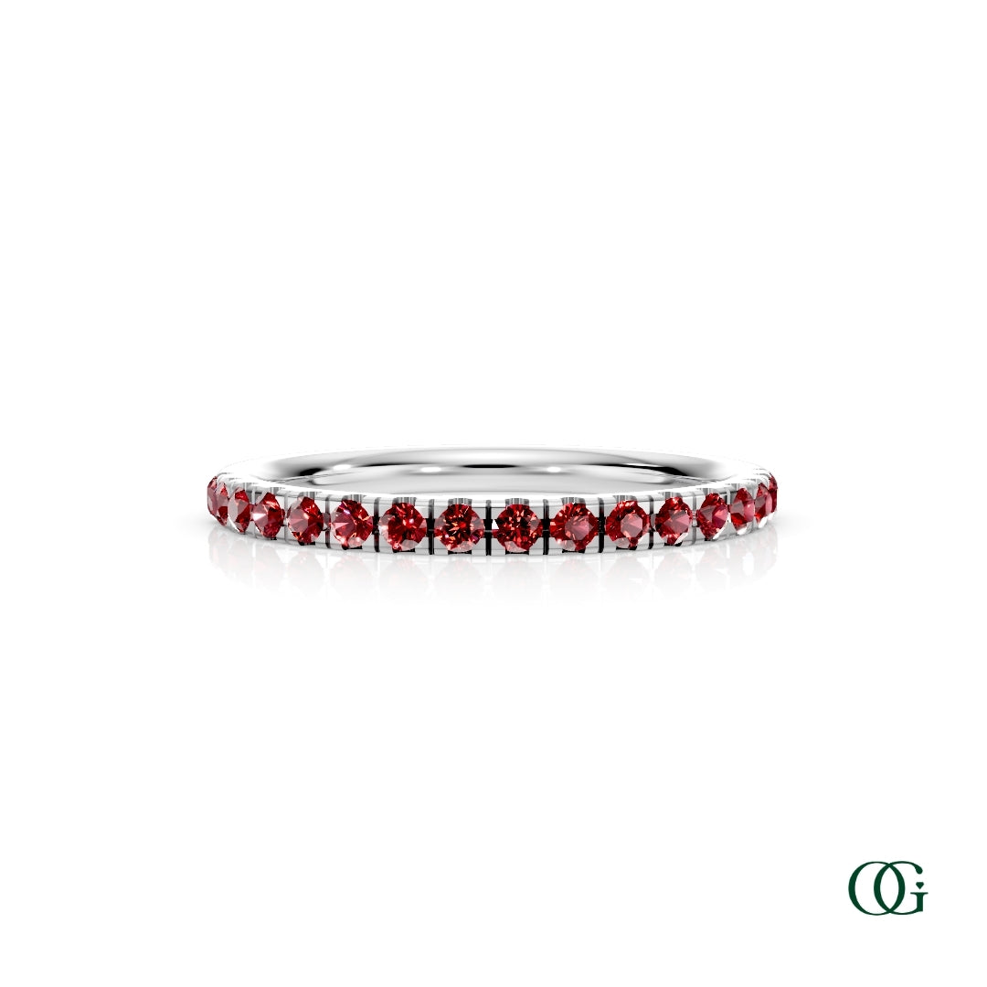 Personalized Birthstone Band Ring