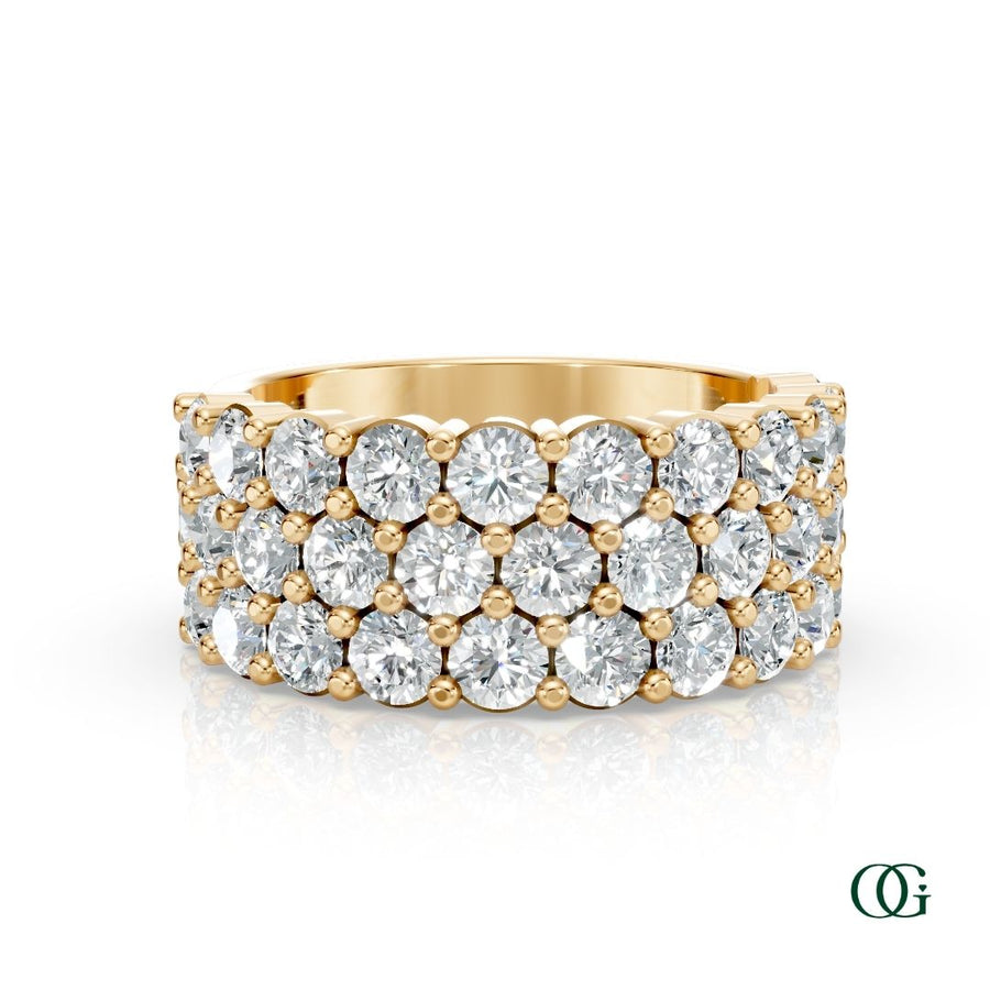 Wide Round Diamond Band
