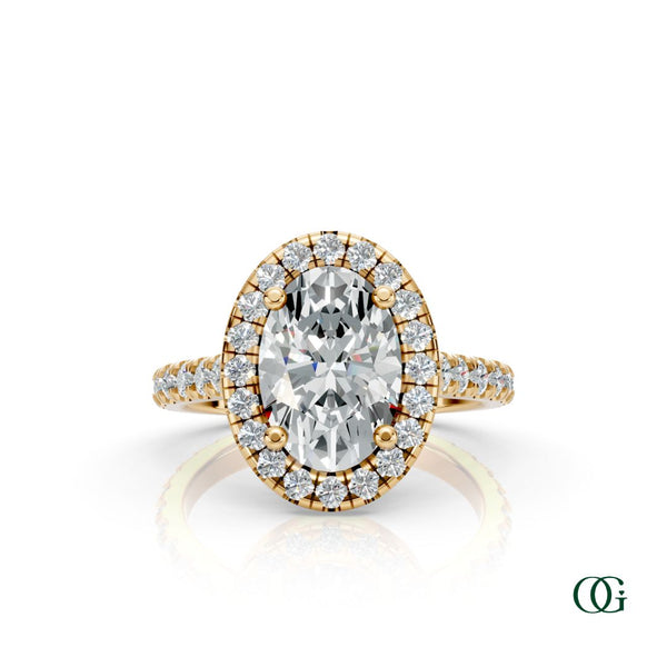 Oval Halo Lab Grown Diamond Engagement Ring