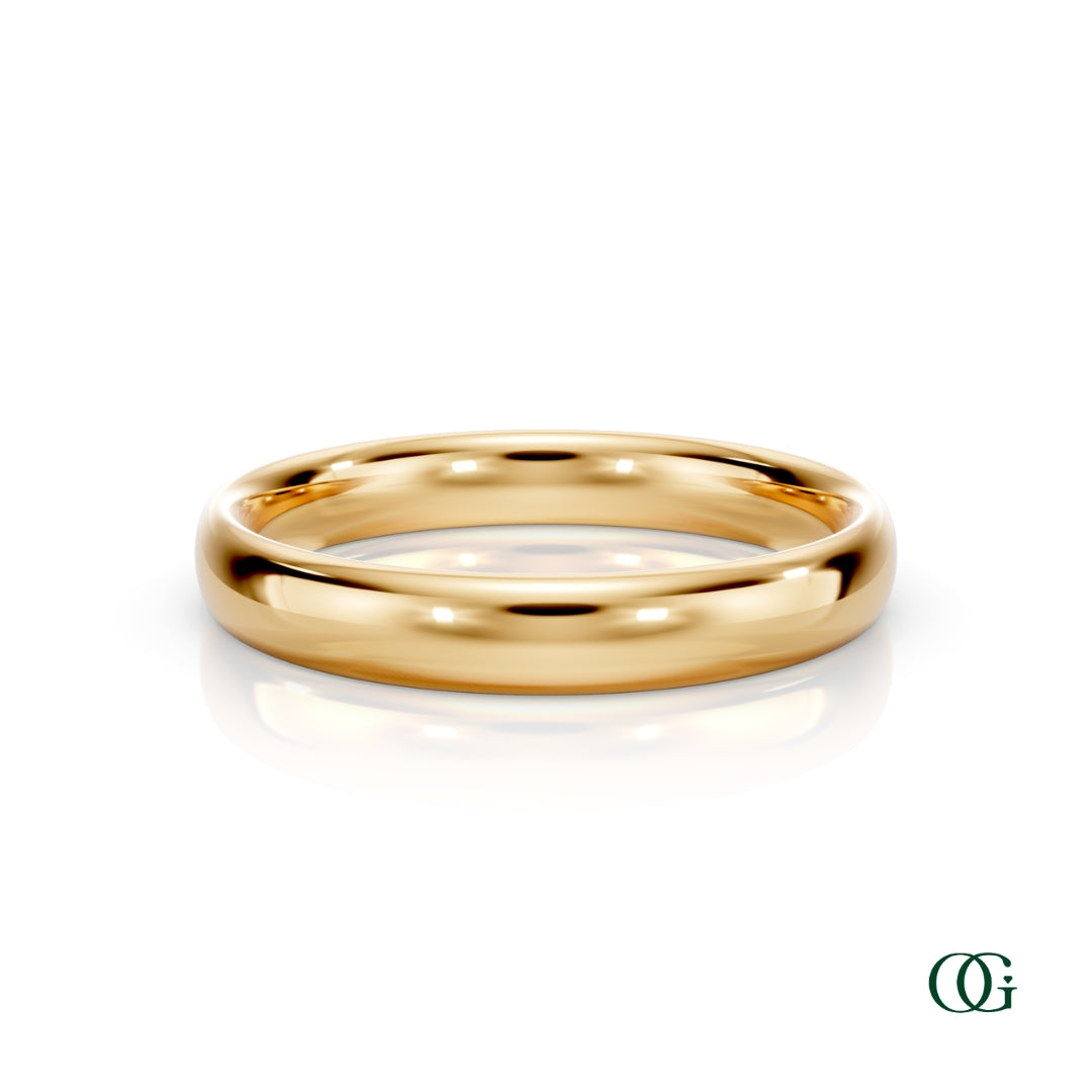 Comfort Fit Gold Wedding Band