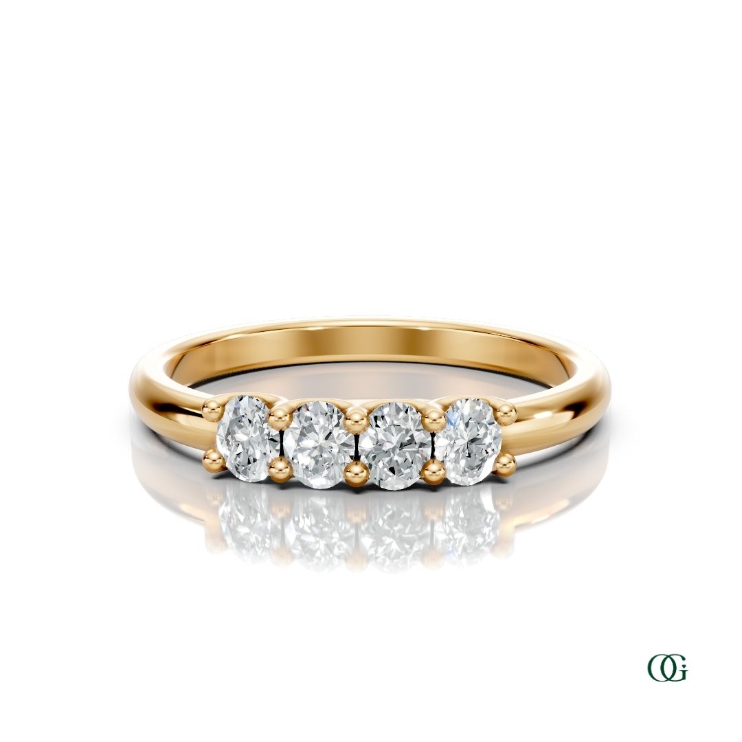 4 Stone Oval Diamond Ring