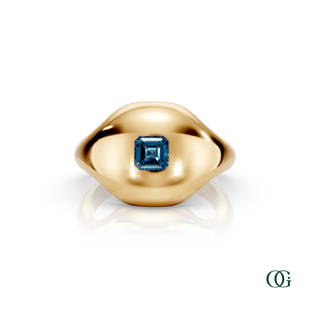 Y | 14K Yellow Gold Birthstone Pinky Ring with Alexandrite - June