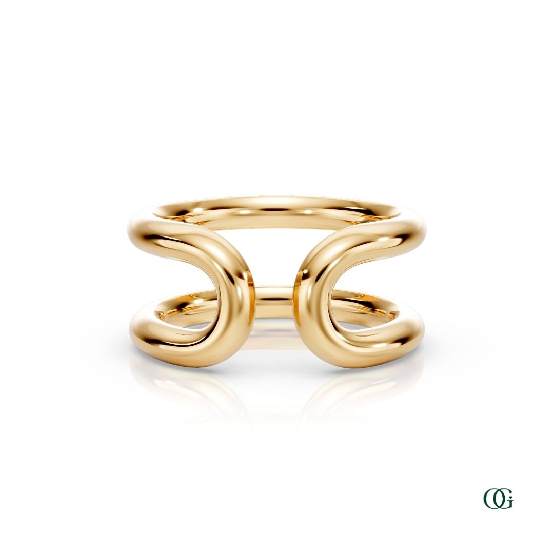 Sculptural Open Knuckle Ring
