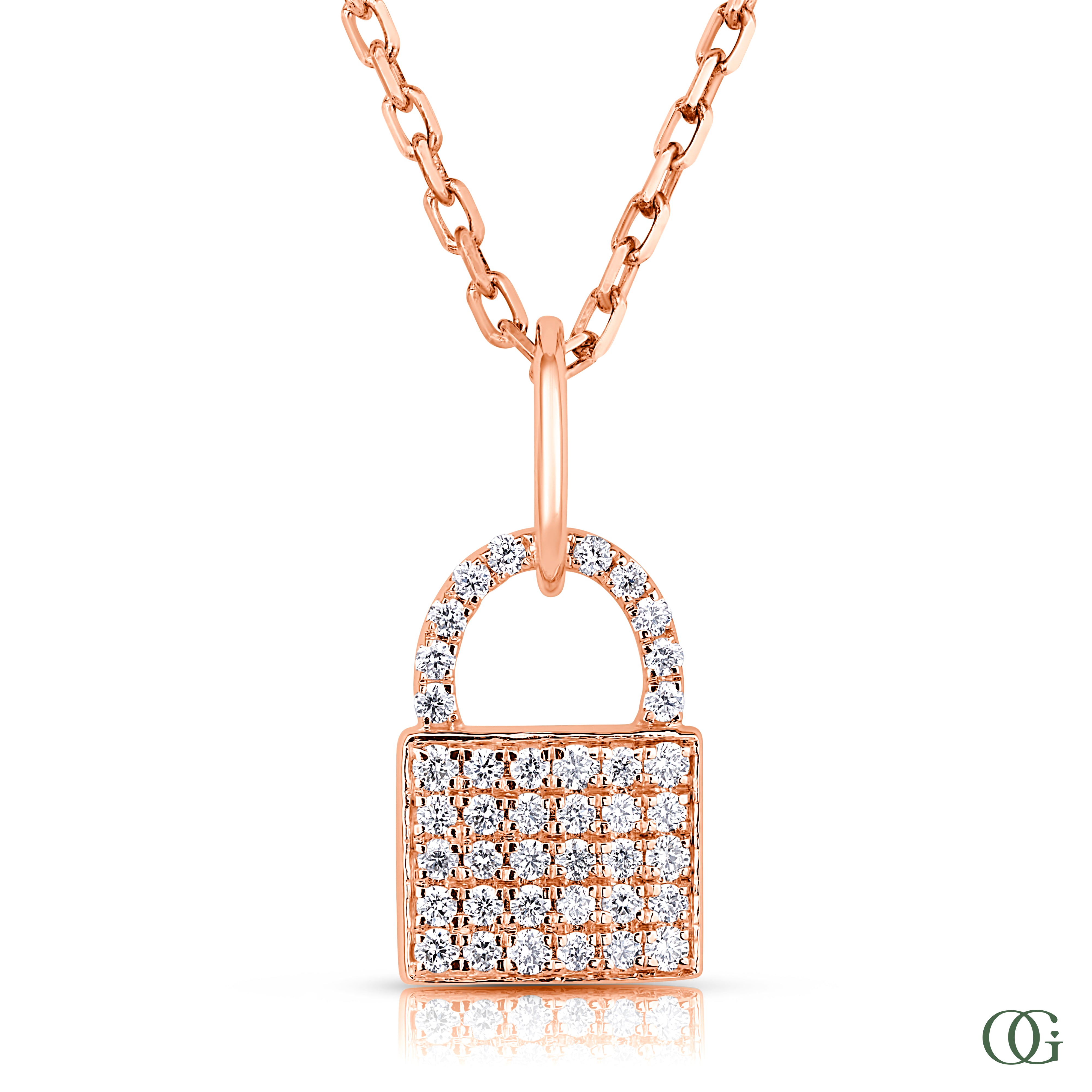 Diamond Padlock Pendant