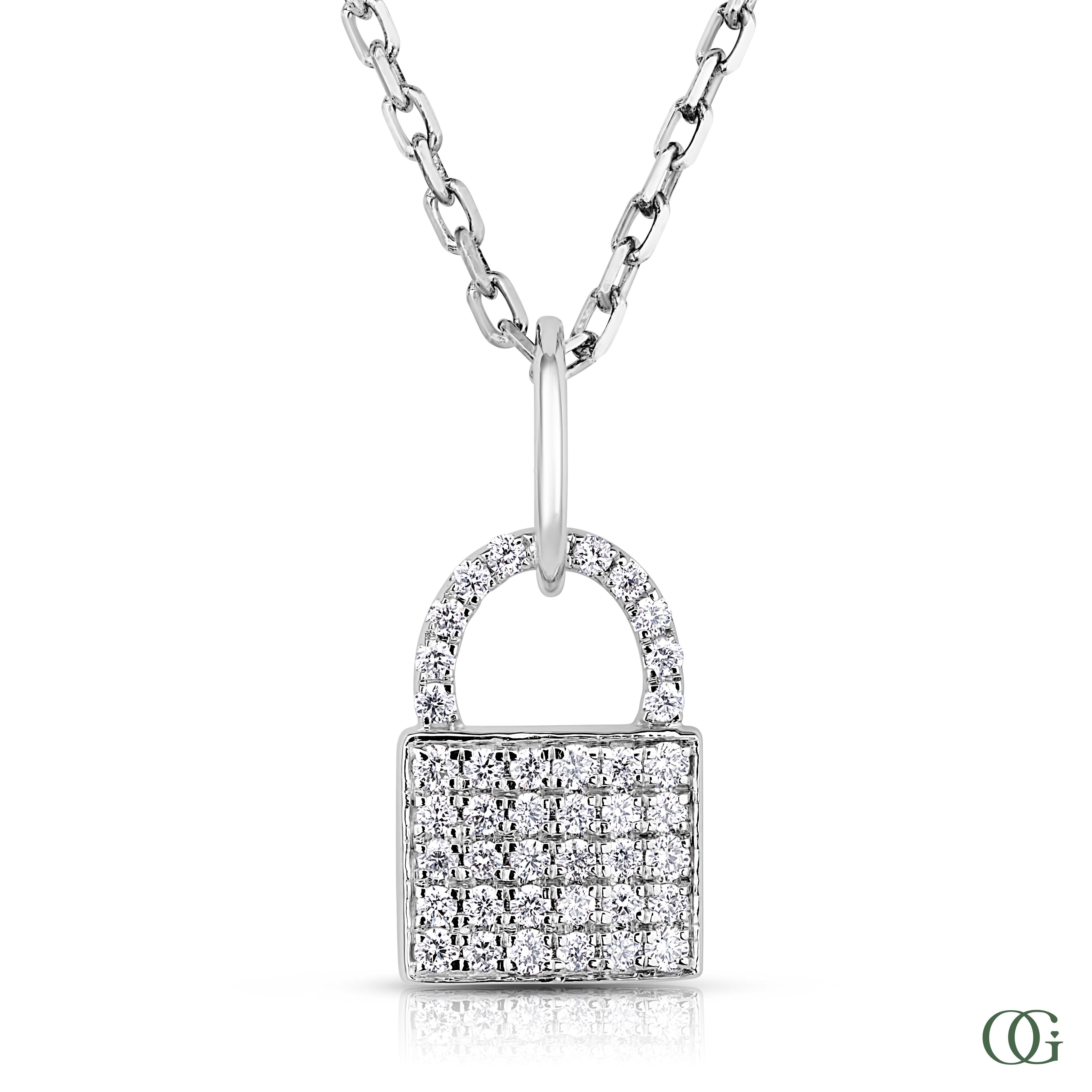 Diamond Padlock Pendant