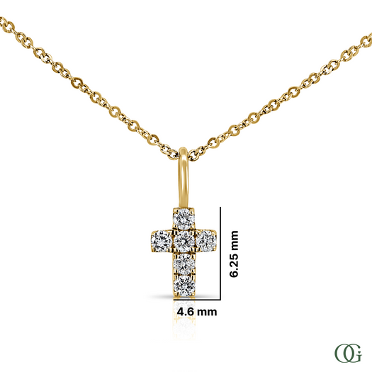 Georgios Collections 18 Krt Yellow Gold Dimond Cross Necklce with Georgios Collections 18 Krt Yellow Gold Dimond Cross Necklce with