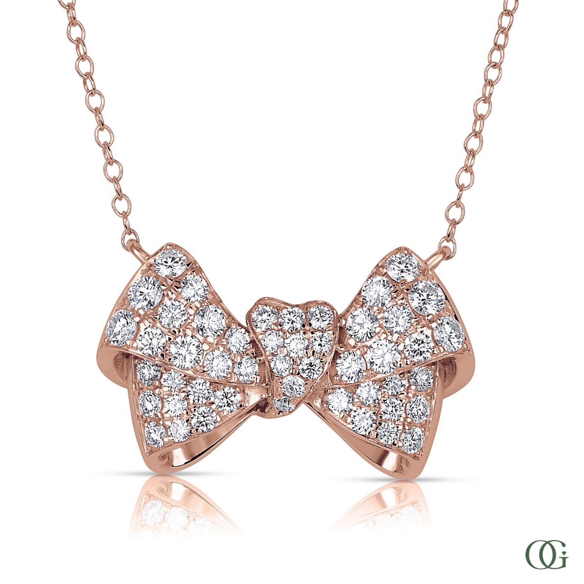 All-Diamond Bow Pendant