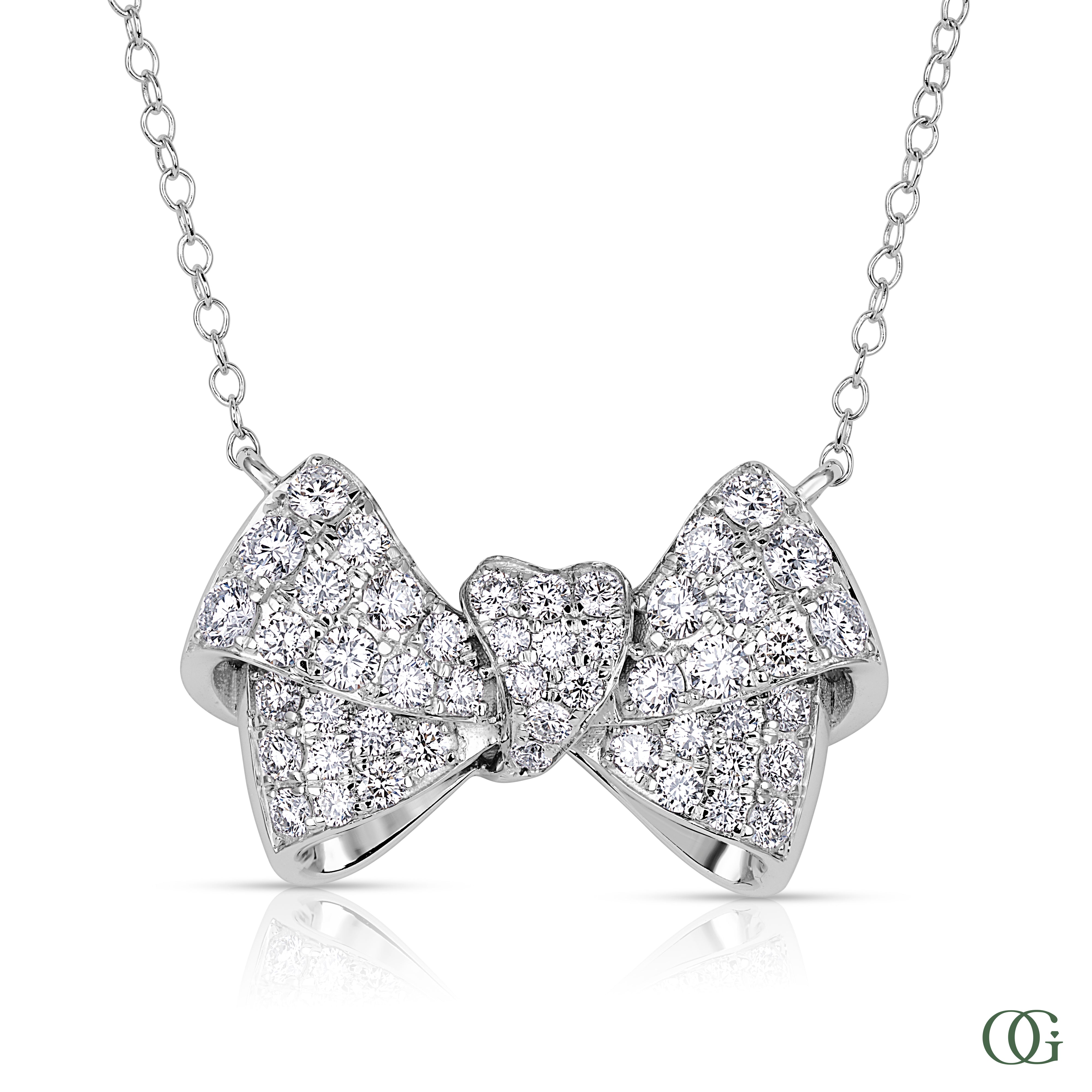 All-Diamond Bow Pendant