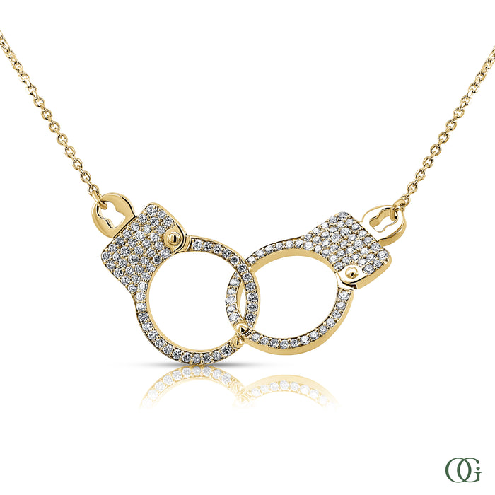 Dainty Handcuffs Diamond Pendant | 0.40 CTW