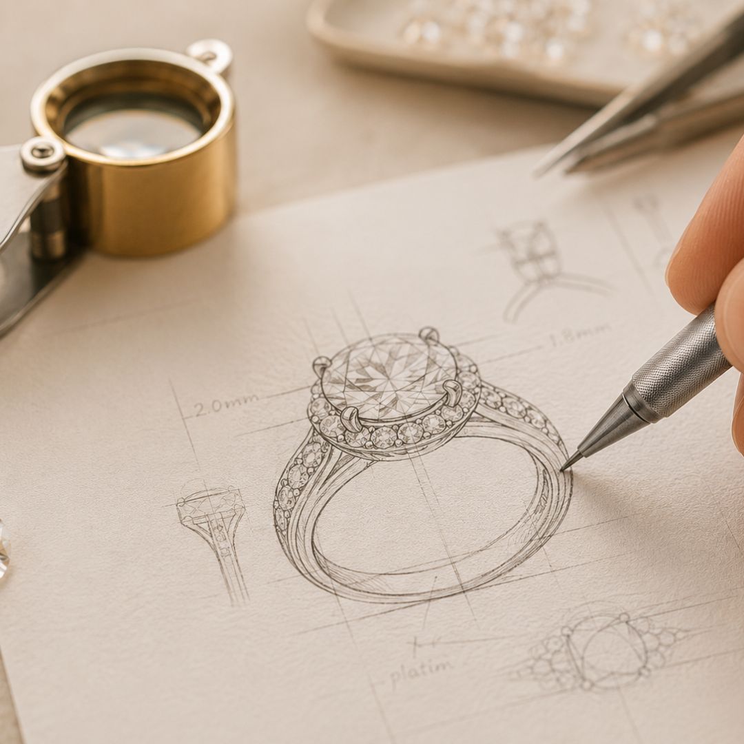 Custom diamond ring